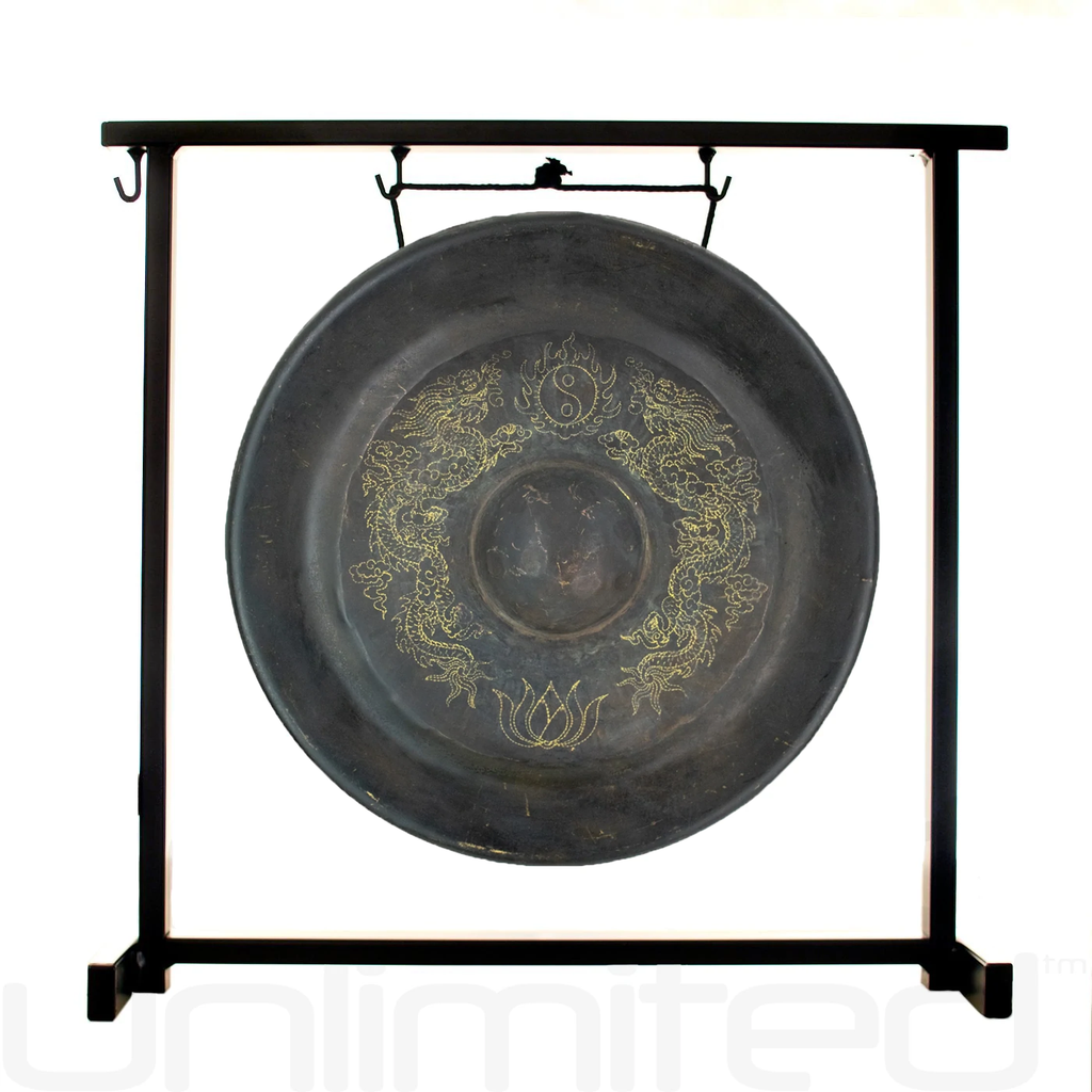 11" Vietnamese Tuned (to F4) Dragon Heart Gong on Stands