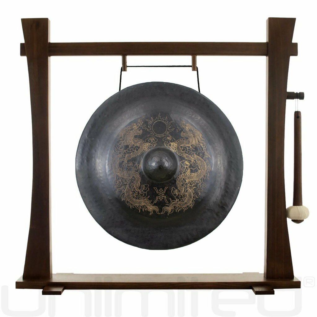 20" to 36" Vietnamese Dragon Gongs on Stands
