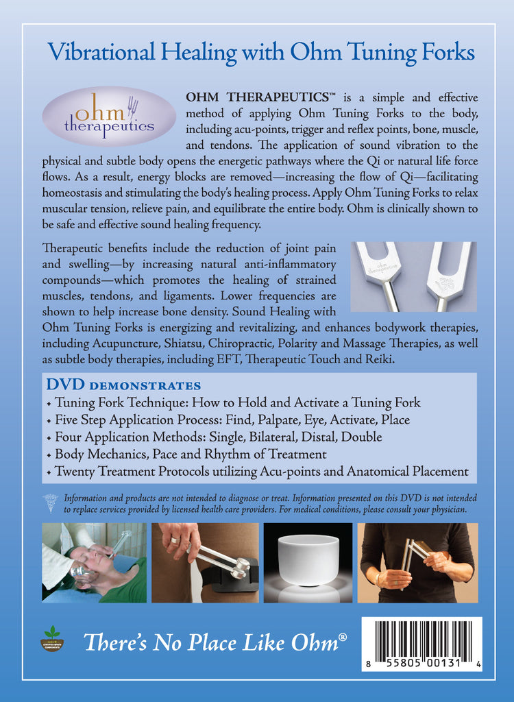 Ohm Therapeutics Sound Healing: Tuning Fork Application - DVD - Gongs Unlimited