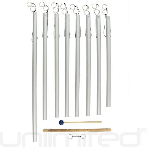 Set of 8 Fibonacci Tuned Healing Chimes