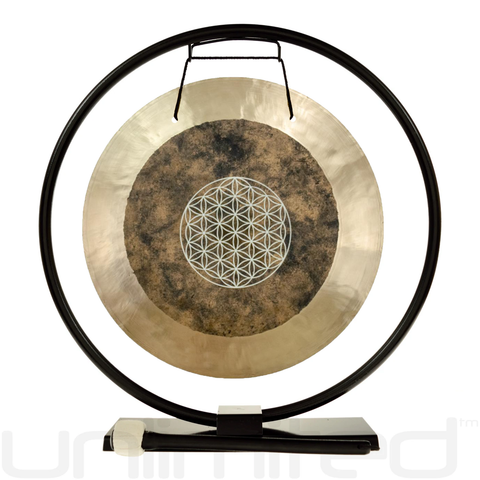 14" Flower of Life Deep Breath Gongs on Stands