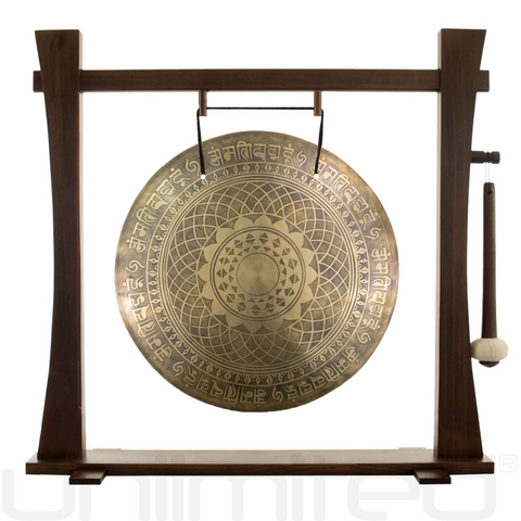 18" Long Life Newari Gong on Spirit Guide Gong Stand