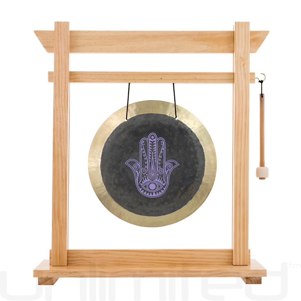 14" Hamsa Deep Breath Gong on Stands