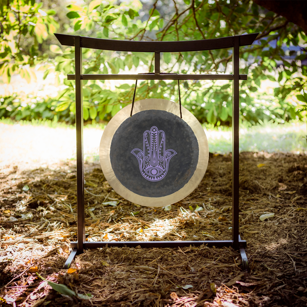 16" Hamsa Deep Breath Gong on Stands
