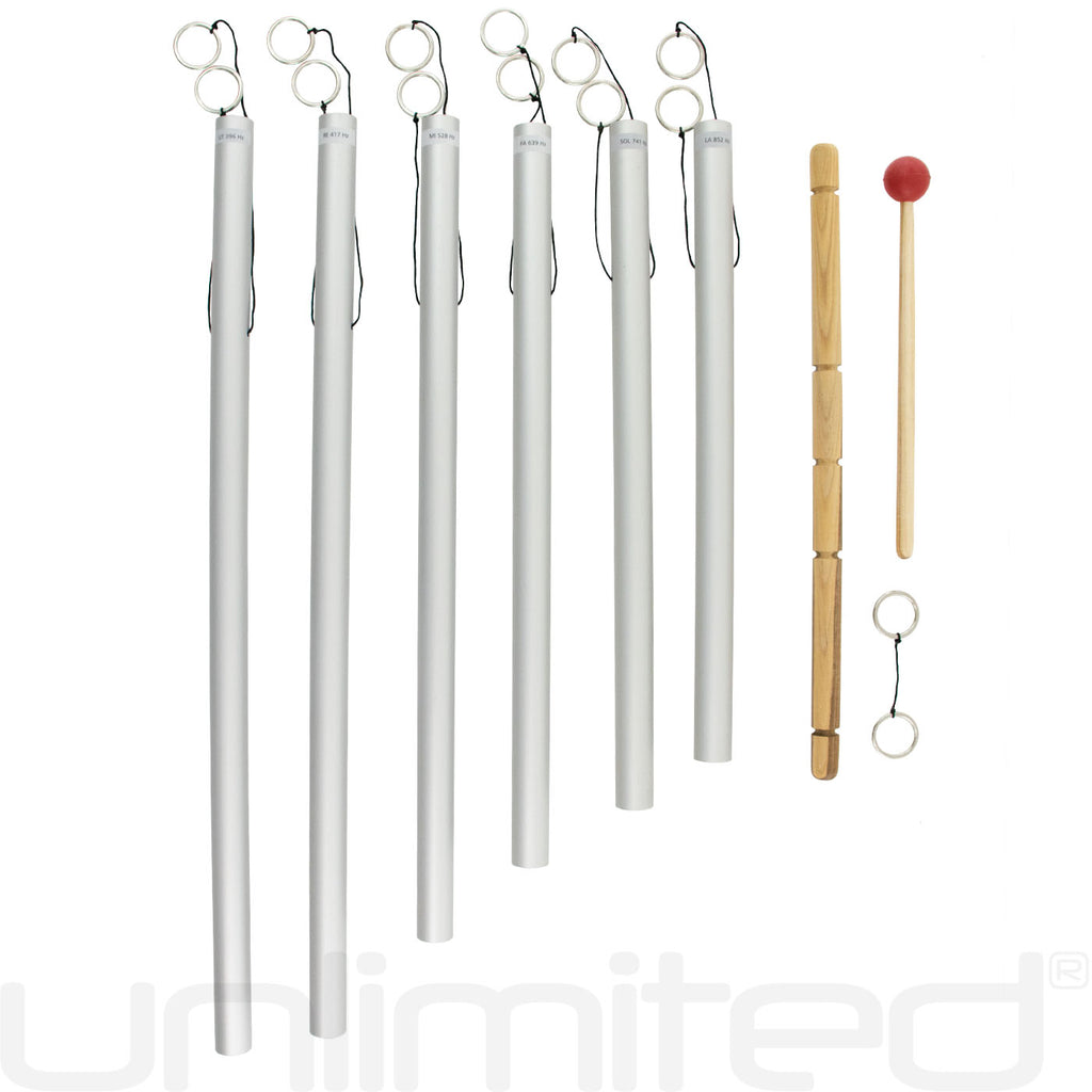 Set of 6 Sacred Solfeggio Tuned Healing Chimes