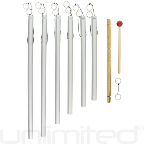 Set of 6 Sacred Solfeggio Tuned Healing Chimes