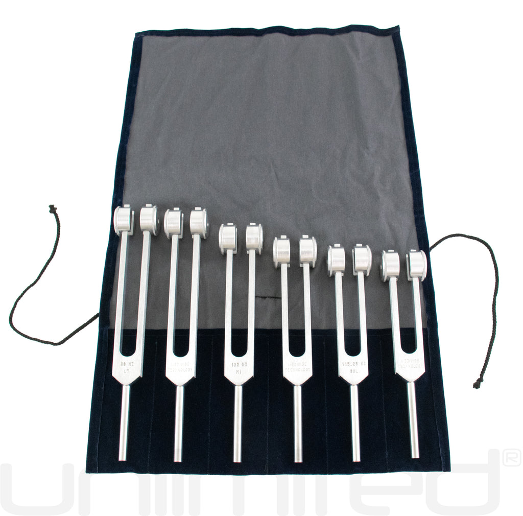 Luminanti Solfeggio Body Set of 6 Tuning Forks (Weighted)